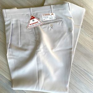 VTG NWT‎ McGregor Men's Tan khaki Polyester Pants - 36 x 29.5. Waist 36 Length M